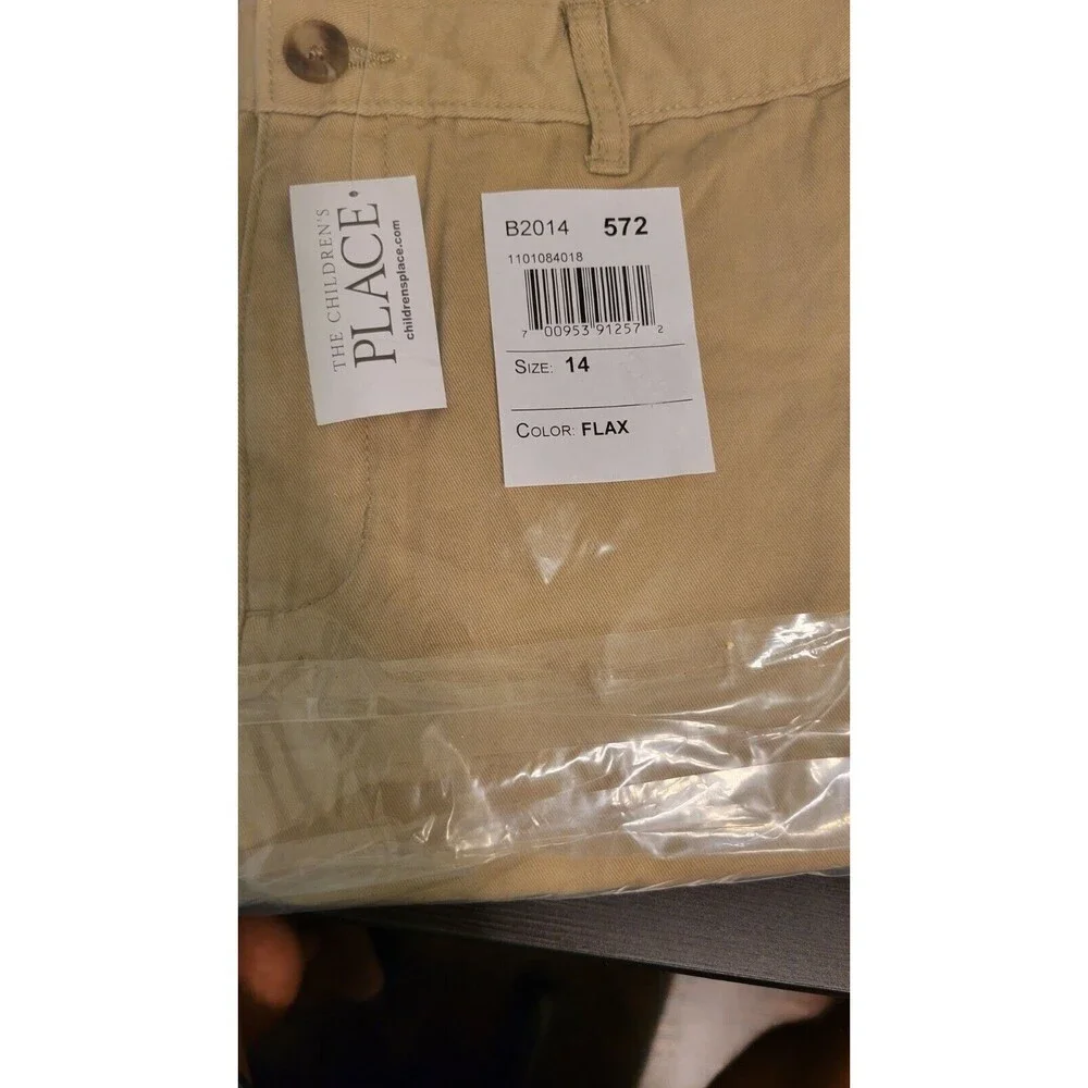 The Children's Place Big Boys' Chino Pants, Flax, 14, Flax, Size 14
